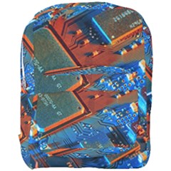 Gray Circuit Board Electronics Electronic Components Microprocessor Full Print Backpack by Bakwanart