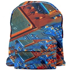 Gray Circuit Board Electronics Electronic Components Microprocessor Giant Full Print Backpack by Bakwanart