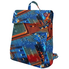 Gray Circuit Board Electronics Electronic Components Microprocessor Flap Top Backpack by Bakwanart