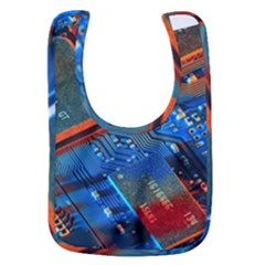 Gray Circuit Board Electronics Electronic Components Microprocessor Baby Bib by Bakwanart