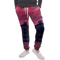 Skyline Sunset United States Reflection Usa,new York Manhattan Men s Jogger Sweatpants by Bakwanart