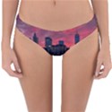 Skyline Sunset United States Reflection Usa,new York Manhattan Reversible Hipster Bikini Bottoms View3