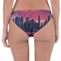 Skyline Sunset United States Reflection Usa,new York Manhattan Reversible Hipster Bikini Bottoms View4