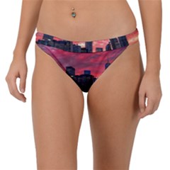 Skyline Sunset United States Reflection Usa,new York Manhattan Band Bikini Bottoms by Bakwanart