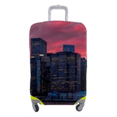 Skyline Sunset United States Reflection Usa,new York Manhattan Luggage Cover (small) by Bakwanart