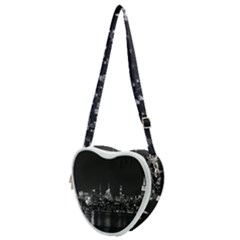 Photography Of Buildings New York City  Nyc Skyline Heart Shoulder Bag by Bakwanart