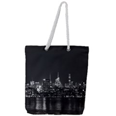 Photography Of Buildings New York City  Nyc Skyline Full Print Rope Handle Tote (large) by Bakwanart