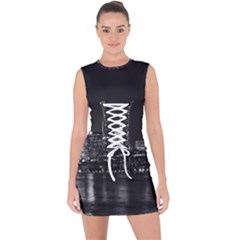 Photography Of Buildings New York City  Nyc Skyline Lace Up Front Bodycon Dress by Bakwanart