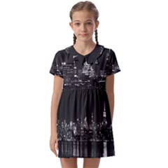 Photography Of Buildings New York City  Nyc Skyline Kids  Asymmetric Collar Dress by Bakwanart