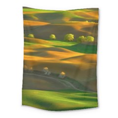 Landscape Usa Nature Washington State Trees Field Palouse Medium Tapestry