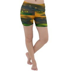 Landscape Usa Nature Washington State Trees Field Palouse Lightweight Velour Yoga Shorts by Bakwanart