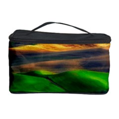 Grassland Nature Palouse Green Field Hill Sky Butte Cosmetic Storage Case by Bakwanart