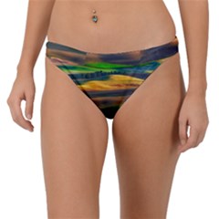 Grassland Nature Palouse Green Field Hill Sky Butte Band Bikini Bottoms by Bakwanart