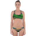 Grassland Nature Palouse Green Field Hill Sky Butte Cross Back Hipster Bikini Set View1