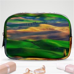 Grassland Nature Palouse Green Field Hill Sky Butte Make Up Pouch (small) by Bakwanart