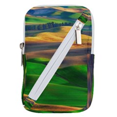 Grassland Nature Palouse Green Field Hill Sky Butte Belt Pouch Bag (small) by Bakwanart