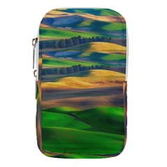 Grassland Nature Palouse Green Field Hill Sky Butte Waist Pouch (large) by Bakwanart