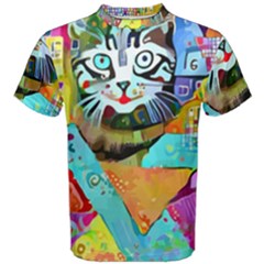 Kitten Cat Pet Animal Adorable Fluffy Cute Kitty Men s Cotton Tee by 99art