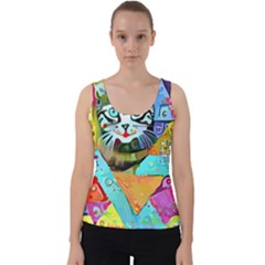 Kitten Cat Pet Animal Adorable Fluffy Cute Kitty Velvet Tank Top