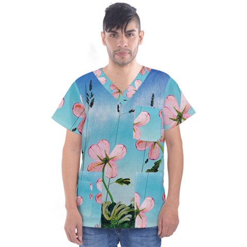 Leroyjacks Men s V-neck Scrub Top by LeRoyJacks