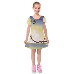 1 (202) Kids  Short Sleeve Velvet Dress