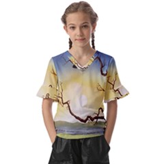 1 (202) Kids  V-neck Horn Sleeve Blouse by LeRoyJacks