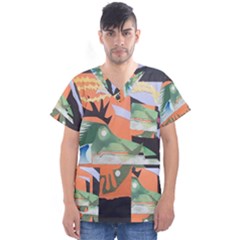 1 (209) Men s V-neck Scrub Top