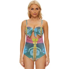 1 (188) Knot Front One-piece Swimsuit by LeRoyJacks