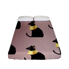 Cat Egyptian Ancient Statue Egypt Culture Animals Fitted Sheet (full/ Double Size) by 99art