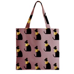 Cat Egyptian Ancient Statue Egypt Culture Animals Zipper Grocery Tote Bag by 99art