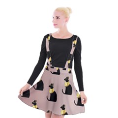 Cat Egyptian Ancient Statue Egypt Culture Animals Suspender Skater Skirt by 99art