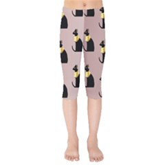 Cat Egyptian Ancient Statue Egypt Culture Animals Kids  Capri Leggings  by 99art