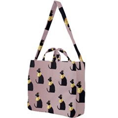 Cat Egyptian Ancient Statue Egypt Culture Animals Square Shoulder Tote Bag by 99art