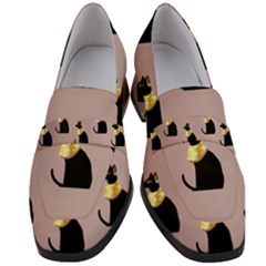 Cat Egyptian Ancient Statue Egypt Culture Animals Women s Chunky Heel Loafers by 99art