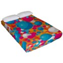 Circles Art Seamless Repeat Bright Colors Colorful Fitted Sheet (California King Size) View2