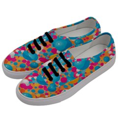 Circles Art Seamless Repeat Bright Colors Colorful Men s Classic Low Top Sneakers by 99art