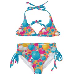 Circles Art Seamless Repeat Bright Colors Colorful Kids  Classic Bikini Set by 99art