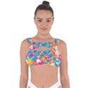 Circles Art Seamless Repeat Bright Colors Colorful Bandaged Up Bikini Top View1