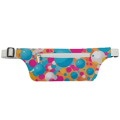 Circles Art Seamless Repeat Bright Colors Colorful Active Waist Bag by 99art