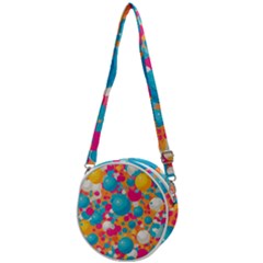 Circles Art Seamless Repeat Bright Colors Colorful Crossbody Circle Bag