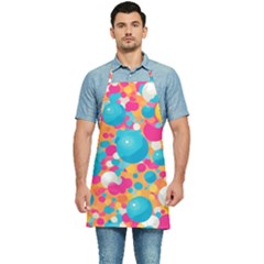 Circles Art Seamless Repeat Bright Colors Colorful Kitchen Apron by 99art