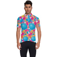 Circles Art Seamless Repeat Bright Colors Colorful Men s Short Sleeve Cycling Jersey