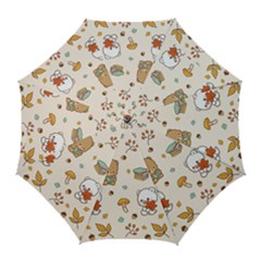 Bear Cartoon Background Pattern Seamless Animal Golf Umbrellas by 99art