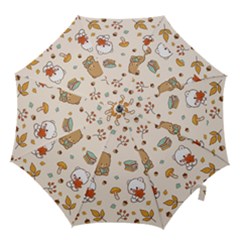 Bear Cartoon Background Pattern Seamless Animal Hook Handle Umbrellas (medium)