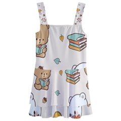 Bear Cartoon Background Pattern Seamless Animal Kids  Layered Skirt Swimsuit by 99art