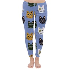 Cat Cat Background Animals Little Cat Pets Kittens Classic Winter Leggings by 99art