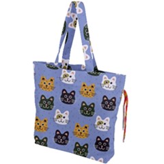 Cat Cat Background Animals Little Cat Pets Kittens Drawstring Tote Bag