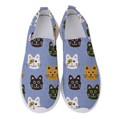 Cat Cat Background Animals Little Cat Pets Kittens Women s Slip On Sneakers by 99art