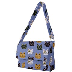 Cat Cat Background Animals Little Cat Pets Kittens Full Print Messenger Bag (l) by 99art