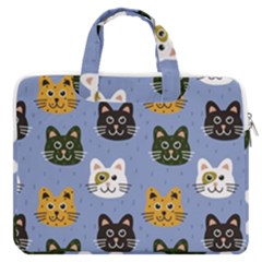 Cat Cat Background Animals Little Cat Pets Kittens Macbook Pro 13  Double Pocket Laptop Bag by 99art